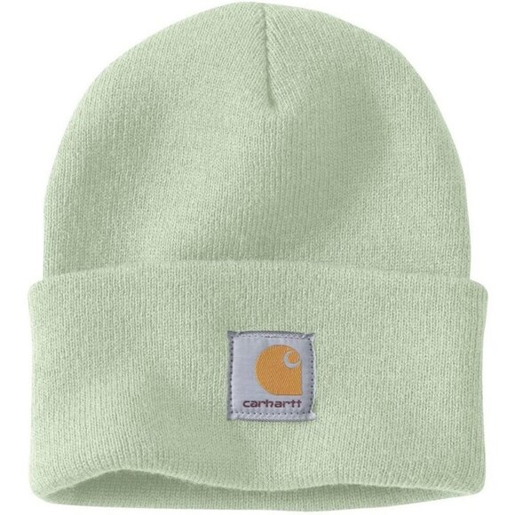 Carhartt Knit Cuffed Beanie Stocking Cap Hat Tender Greens A18 - Picture 1 of 4